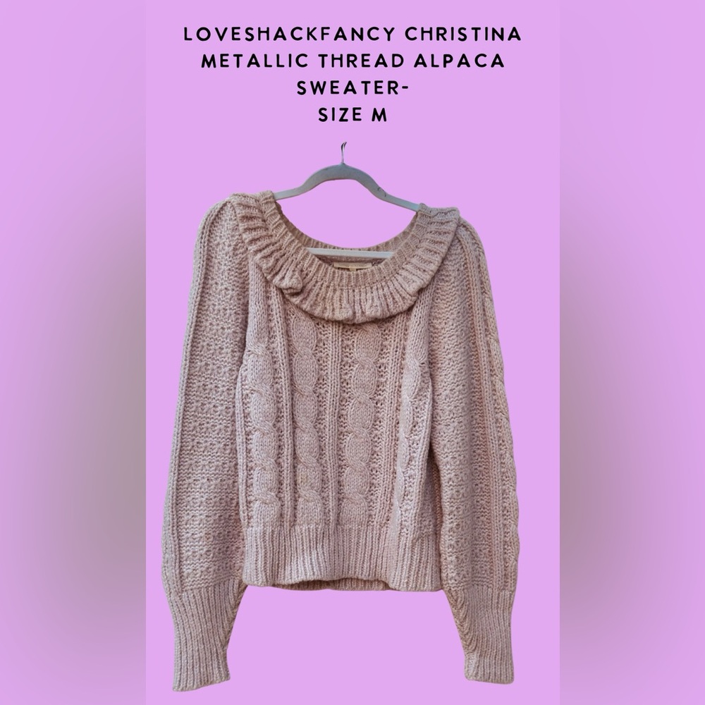 Loveshackfancy Christina Metallic Thread Lilac Al… - image 2